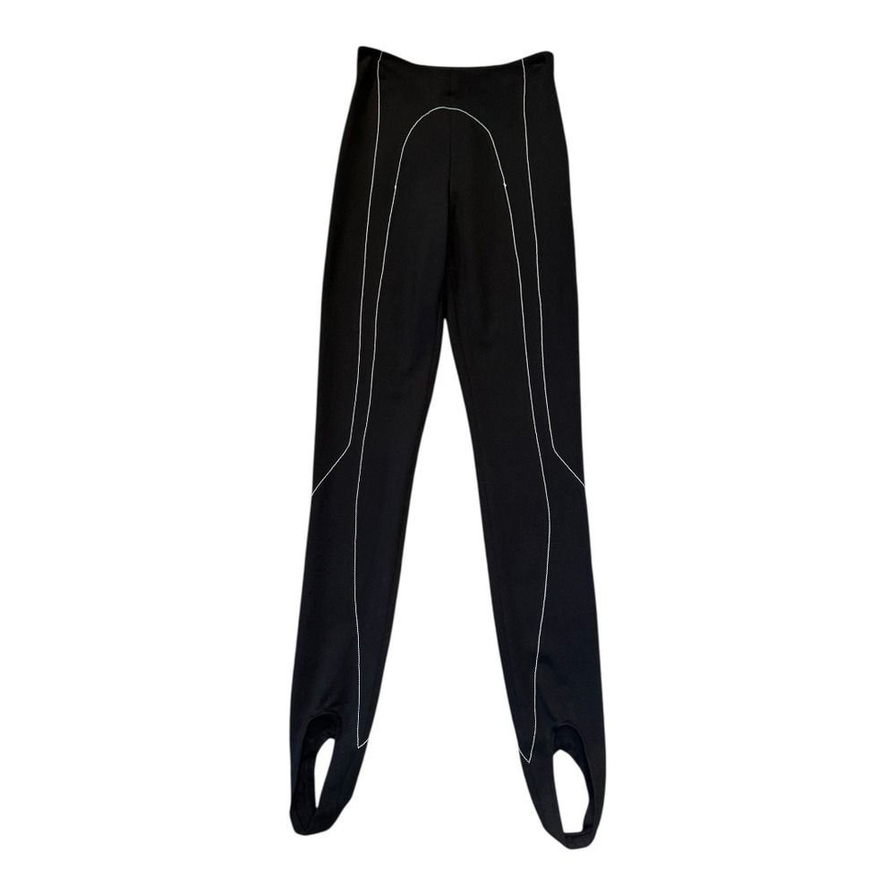 Spiritual Gangster Black‎ Stirrup Leggings XS S White Contrast Stitch Athletic